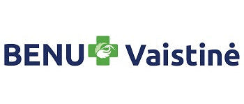 BENU Vaistine logotipas baltame fone